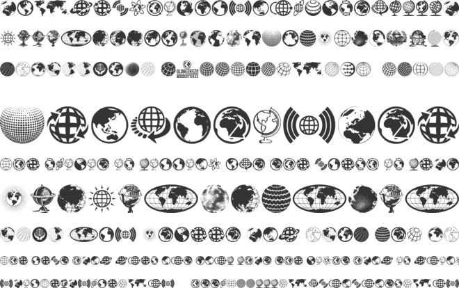 Globe Icons font preview