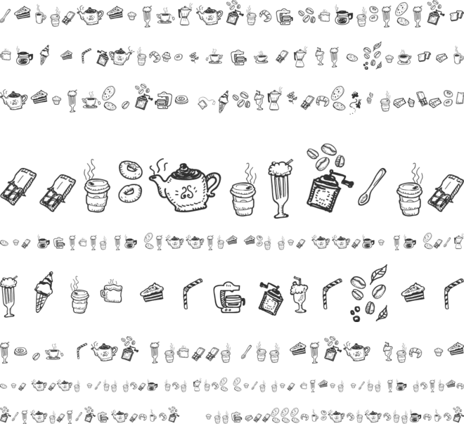 Doodle Coffee Scents font preview