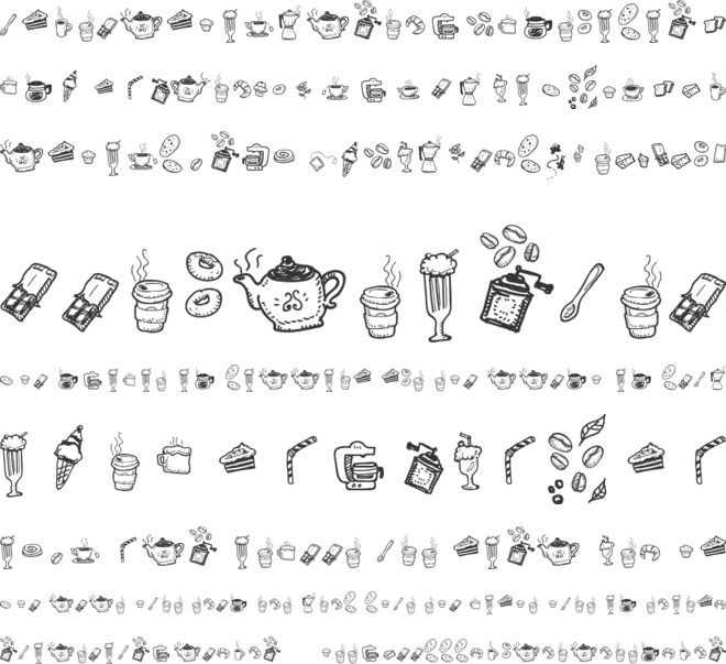 Doodle Coffee Scents font preview