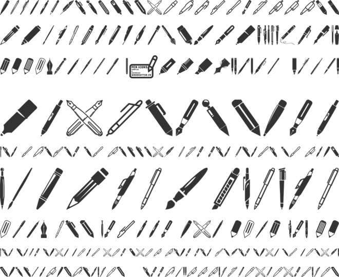 Pen Icons font preview