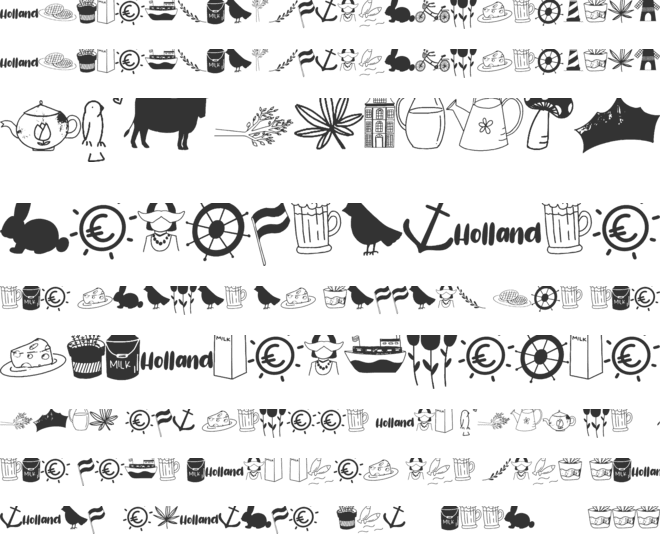 Holland Dingbats font preview