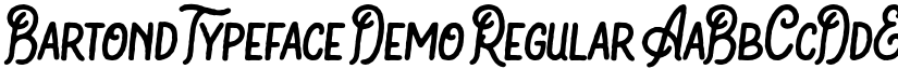 Bartond Typeface Demo Regular font