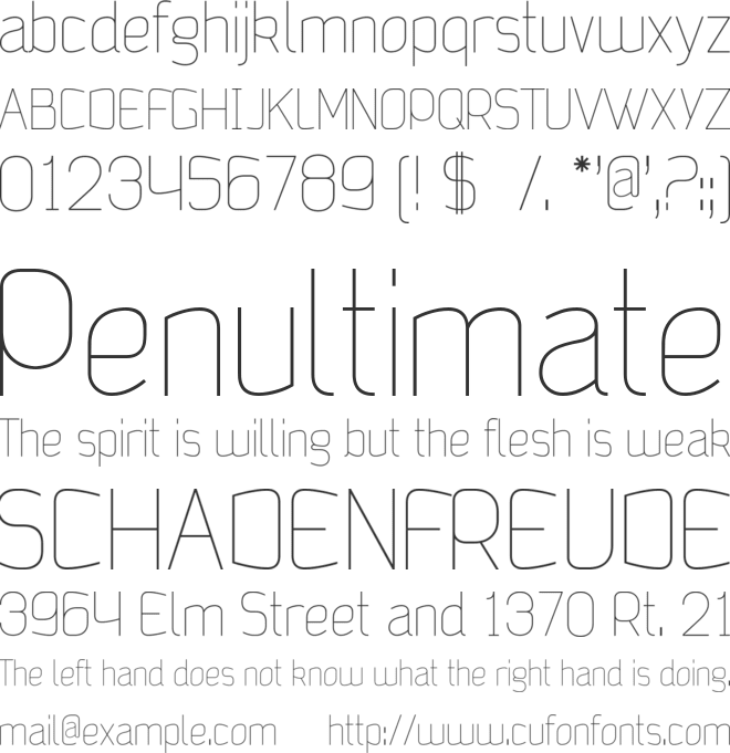 Jalane Light font preview