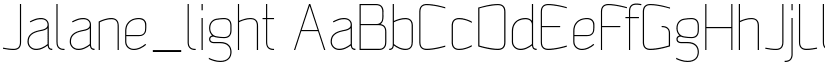 Jalane_light font