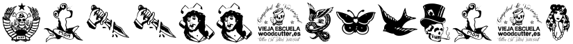 Tattoo Vieja Escuela 1 Regular font