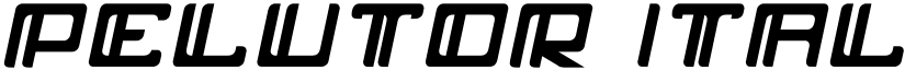 pelutor Italic font