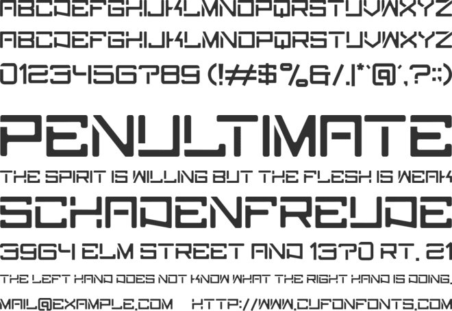 reamer font preview