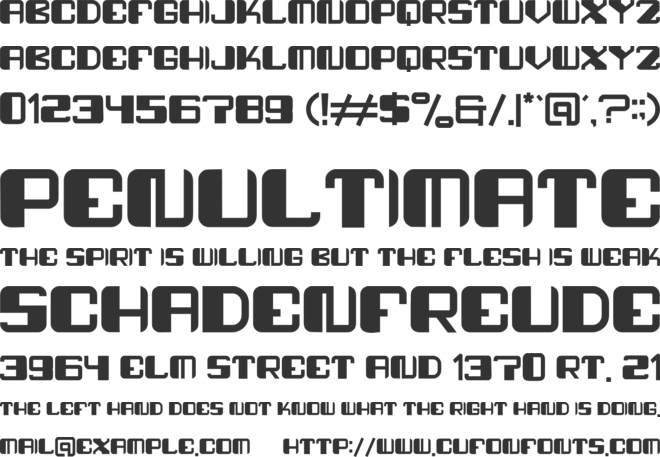 fedrec font preview