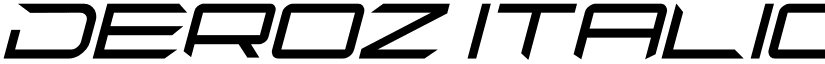 deroz Italic font