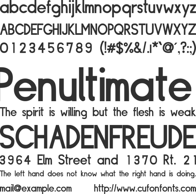 Siple font preview
