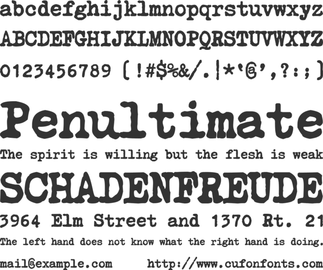 zai Courier Polski 1941 font preview