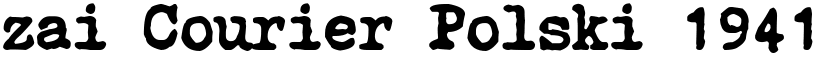 zai Courier Polski 1941 Regular font