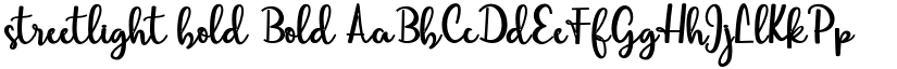 streetlight bold Bold font