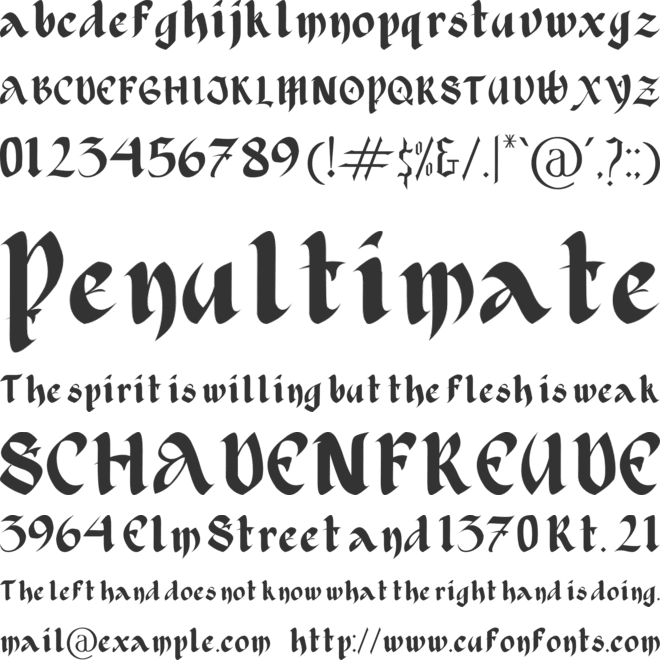 Black Bunny font preview