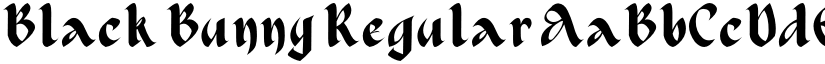 Black Bunny Regular font