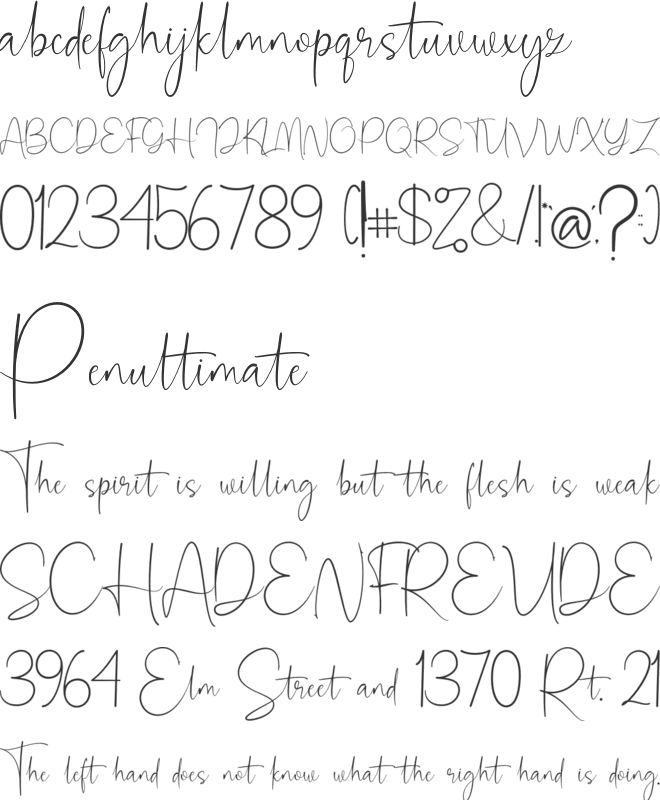 Cristophia font preview