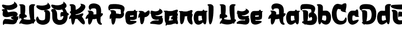 SUJOKA Personal Use font