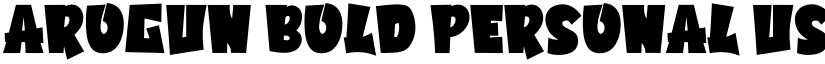 Arogun Bold Personal Use font