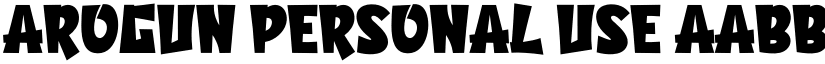 Arogun Personal Use font