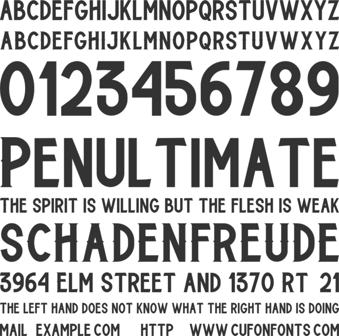 Rotterham font preview