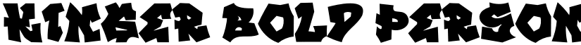 KINGER BOLD PERSONAL USE font