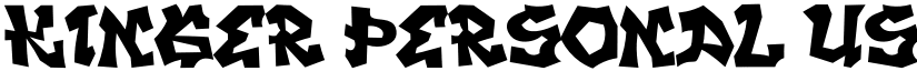 KINGER PERSONAL USE font