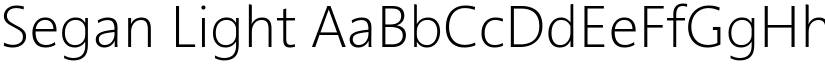 Segan Light font
