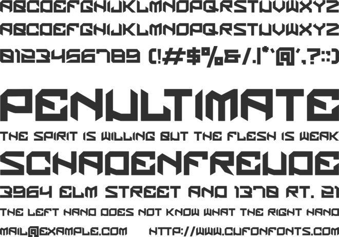 enger font preview