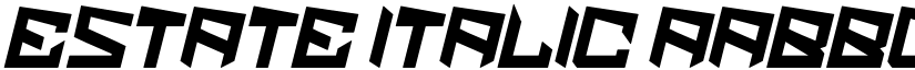 estate Italic font