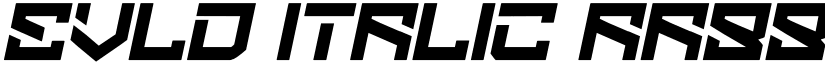 evlo Italic font