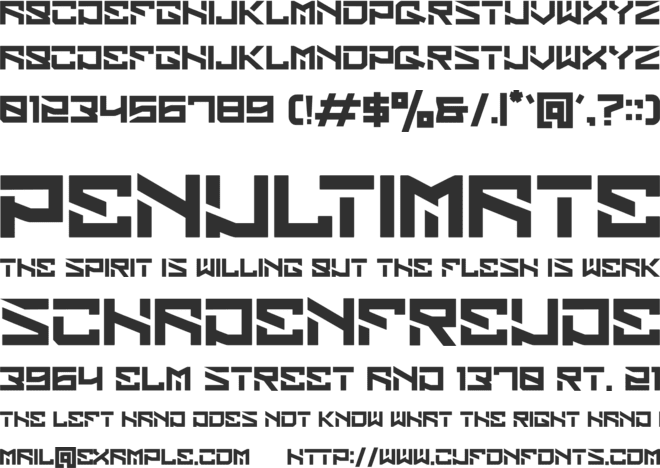 evlo font preview