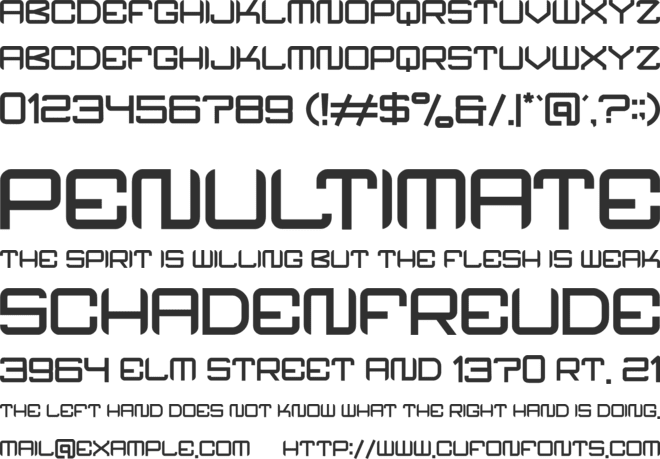 PROLAY font preview