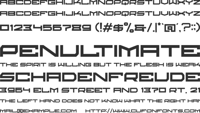 gures font preview