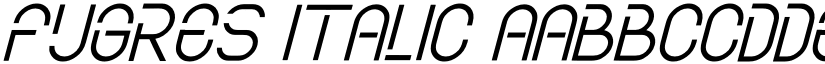 fugres Italic font