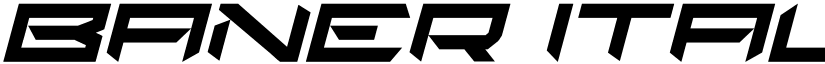 baner Italic font