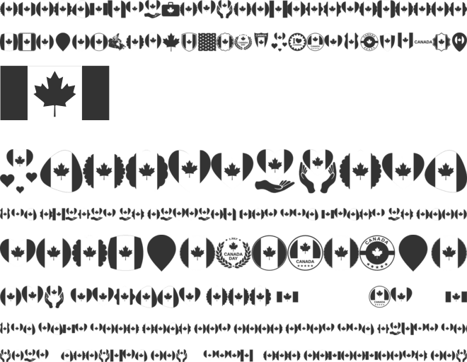 Font Canada Color font preview