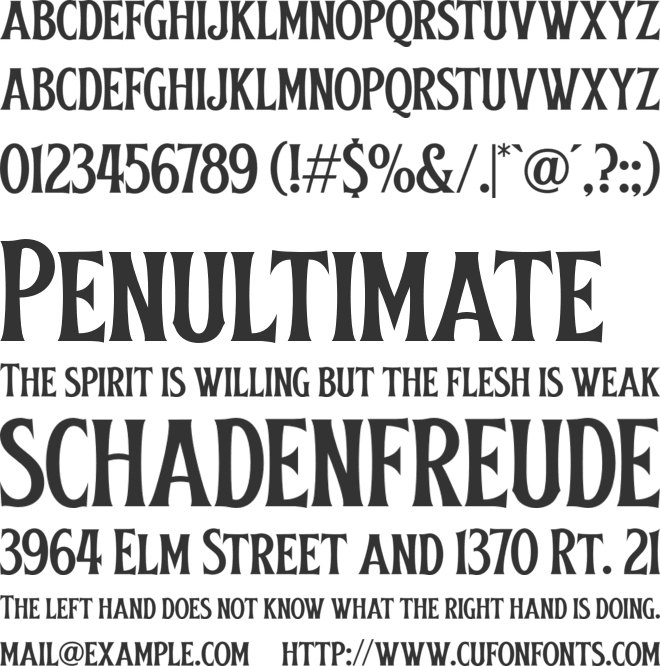 Obsypac font preview