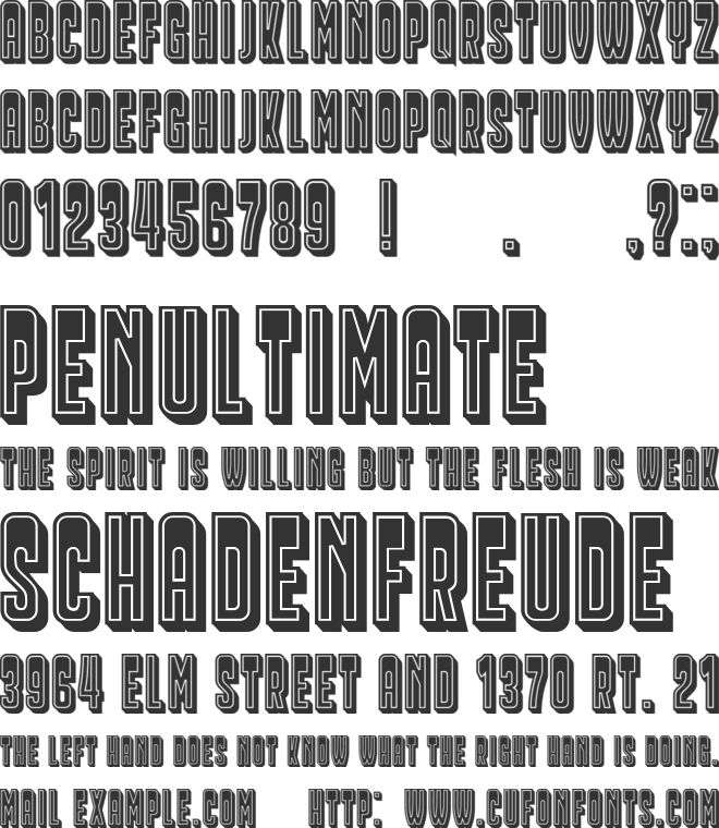 Businessman font preview