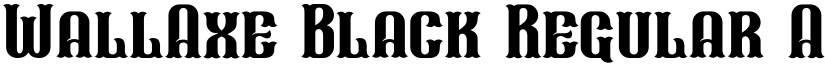 WallAxe Black Regular font