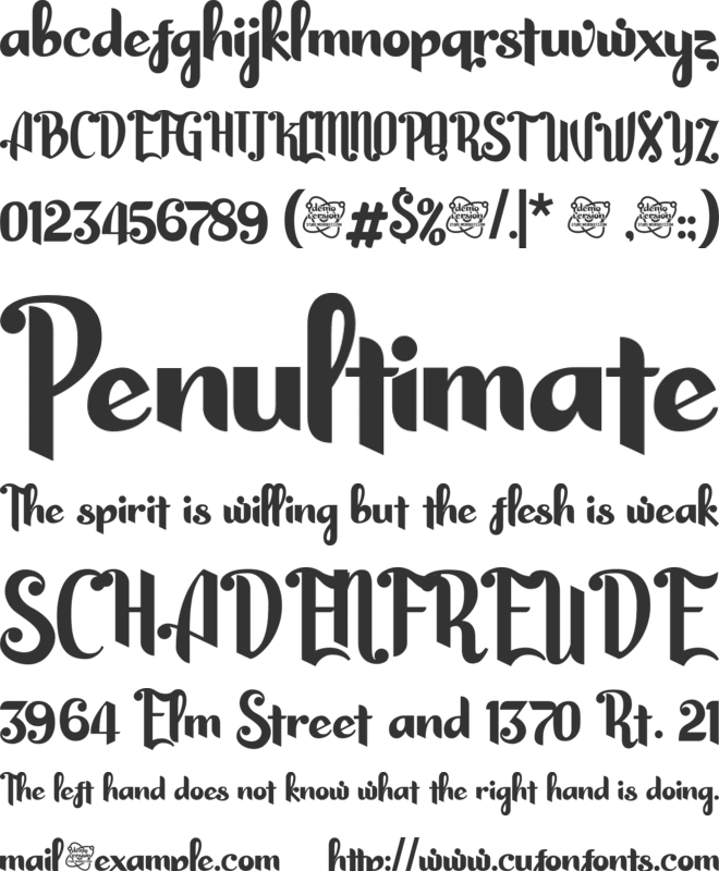 Harson font preview