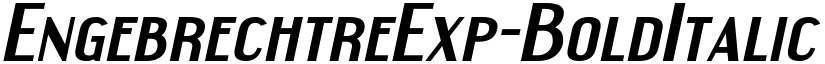 EngebrechtreExp-BoldItalic font