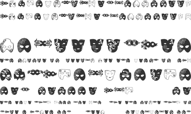 Mascaras de Veneza font preview