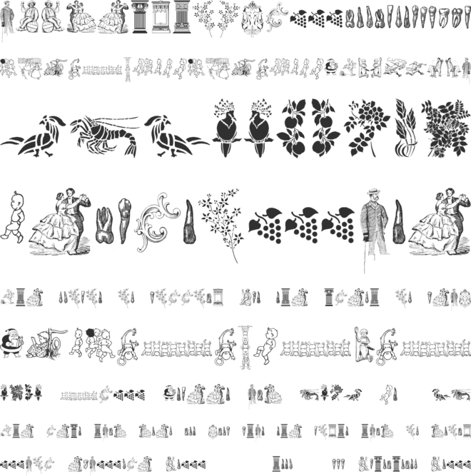 Cornucopia of Dingbats Two font preview