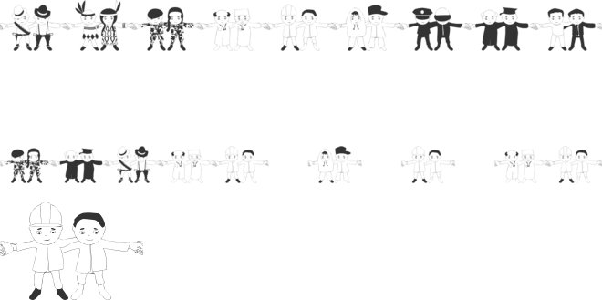 human chain font preview