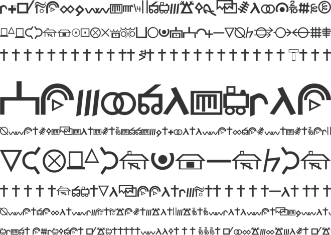 Hobo Signs font preview