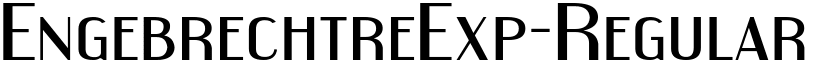 EngebrechtreExp-Regular font