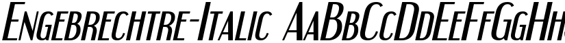 Engebrechtre-Italic font