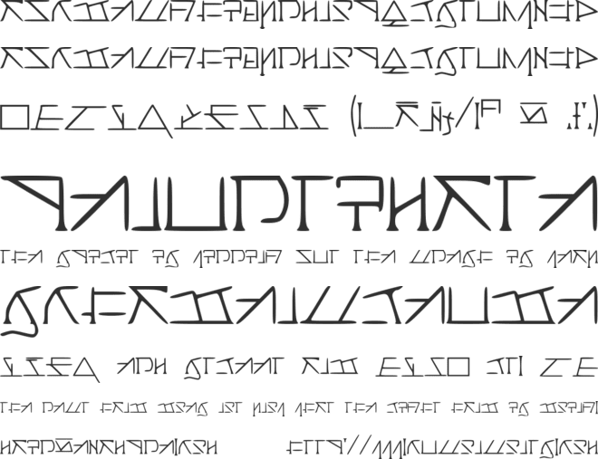 AeridanishScript font preview