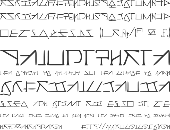 AeridanishScript font preview