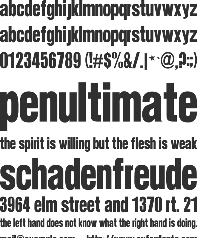 Suede font preview